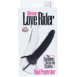 Silicone Love Rider: Dual Penetrator - Black Sex Toy Silicone Love Rider: Dual Penetrator - Black Sex Toy