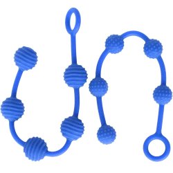 Posh Silicone "O" Anal Beads Set - Blue Sex Toy Posh Silicone "O" Anal Beads Set - Blue Sex Toy