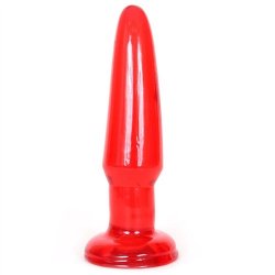 Basix 3.5" Beginner's Butt Plug - Red Sex Toy Basix 3.5" Beginner's Butt Plug - Red Sex Toy