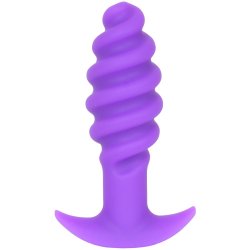 Twist Silicone Butt Plug - Purple Sex Toy Twist Silicone Butt Plug - Purple Sex Toy