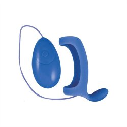 Intensifi Super Max Remote Dual Vibrating Sleeve - Blue Sex Toy Intensifi Super Max Remote Dual Vibrating Sleeve - Blue Sex Toy