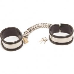 Rapture: Steel Band Wrist Cuff Shackles - Small Sex Toy Rapture: Steel Band Wrist Cuff Shackles - Small Sex Toy
