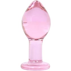 Crystal Premium Glass - Large Plug - Pink Sex Toy Crystal Premium Glass - Large Plug - Pink Sex Toy