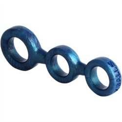 3 Ball Cockring And Ball Stretcher - Blue Sex Toy 3 Ball Cockring And Ball Stretcher - Blue Sex Toy