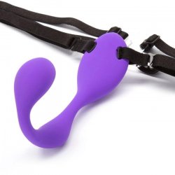 Mr. Hook Strap-on Hands Free Double Action Stimulator - Purple Sex Toy Mr. Hook Strap-on Hands Free Double Action Stimulator - Purple Sex Toy