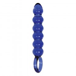 Adam & Eve Cobalt Beaded Glass Dildo - Blue Sex Toy Adam & Eve Cobalt Beaded Glass Dildo - Blue Sex Toy