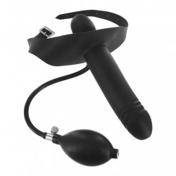 Master Series Inflatable Dildo Gag - Black Sex Toy Master Series Inflatable Dildo Gag - Black Sex Toy