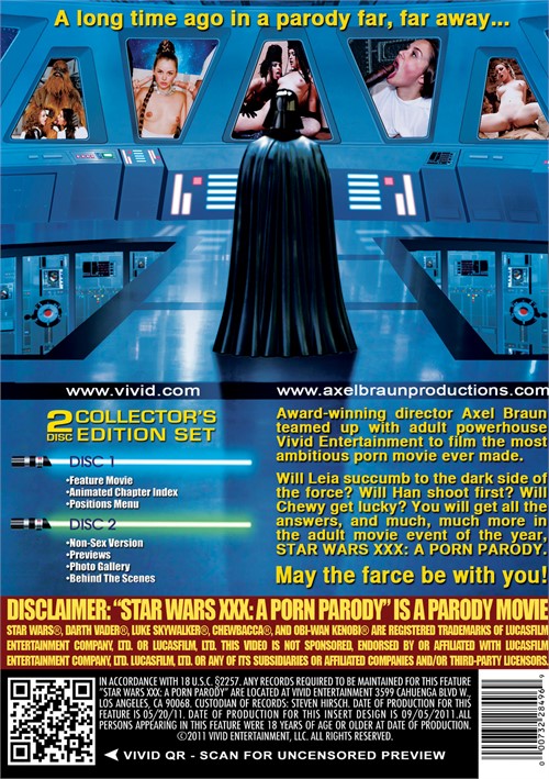 Back cover of Star Wars XXX: A Porn Parody