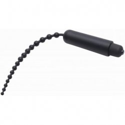 Dark Rod Vibrating Beaded Silicone Sound - Black Sex Toy Dark Rod Vibrating Beaded Silicone Sound - Black Sex Toy