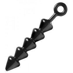 Master Series: Spades XL Anal Beads - Black Sex Toy Master Series: Spades XL Anal Beads - Black Sex Toy
