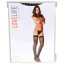 Lovelife: Quarter Crochet Net Thigh Highs - OS Sex Toy Lovelife: Quarter Crochet Net Thigh Highs - OS Sex Toy
