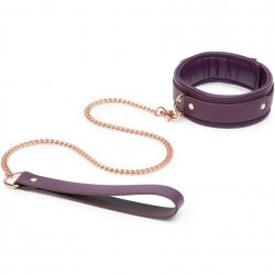 Fifty Shades Freed: Cherished Collection Leather Collar - Purple & Gold Sex Toy Fifty Shades Freed: Cherished Collection Leather Collar - Purple & Gold Sex Toy
