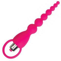 Adam & Eve Booty Bliss Silicone Vibrating Beads - Pink Sex Toy Adam & Eve Booty Bliss Silicone Vibrating Beads - Pink Sex Toy