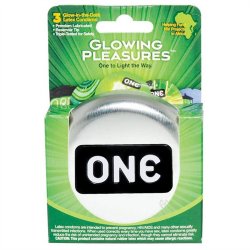 One: Glowing Pleasures Condoms - Box of 3 Sex Toy One: Glowing Pleasures Condoms - Box of 3 Sex Toy