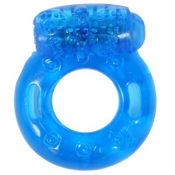 Stay Hard: Reusable Vibrating Cock Ring - Blue Sex Toy Stay Hard: Reusable Vibrating Cock Ring - Blue Sex Toy