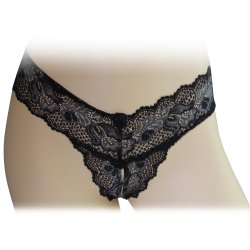 Lovelife: Crotchless V-Thong - Black - S/M Sex Toy Lovelife: Crotchless V-Thong - Black - S/M Sex Toy