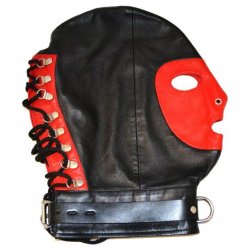 Rouge Mask With D Ring And Lock Strap - Red/Black Sex Toy Rouge Mask With D Ring And Lock Strap - Red/Black Sex Toy
