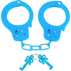 Neon Fun Cuffs - Blue Sex Toy Neon Fun Cuffs - Blue Sex Toy