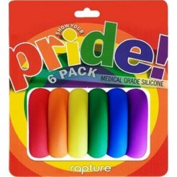 Pride Rainbow Silicone Cockring Six Pack Sex Toy Pride Rainbow Silicone Cockring Six Pack Sex Toy