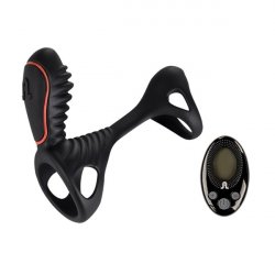 Gladiator Remote Controlled Cockring - Black Sex Toy Gladiator Remote Controlled Cockring - Black Sex Toy
